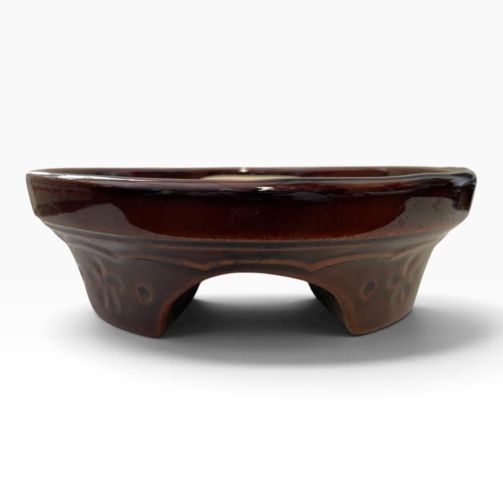 Vintage Marcrest Brown Glazed Ceramic Egg Baker Dish Individual Servings Pudding
